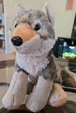 Wild Republic Cuddlekins Wolf Stuffed Animal Plush Washable Gray 12 . MPN 10963