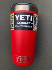NEW Yeti Rambler 10oz Tumbler With Magslider Lid Rescue Red insulated Travel mug