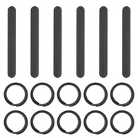16-Teiliges Silikon-Armband FüR Partygeschenke, Schwarz, FüR Slap-Bracelets
