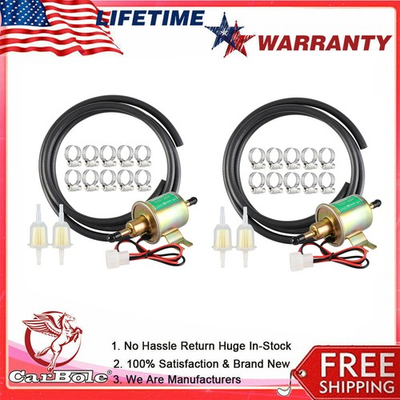 #ad 12V 3 6PSI Gas Diesel Inline Transfer Goss Low Pressure Electric Fuel Pump 2Pack $37.99