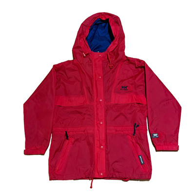 HELLY HANSON RED PACKABLE WINDBREAKER RAIN JACKET, WOMEN'S M