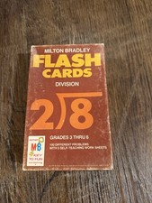 Vintage Milton Bradley 1975 Division Math Flash Cards Grades 3-6