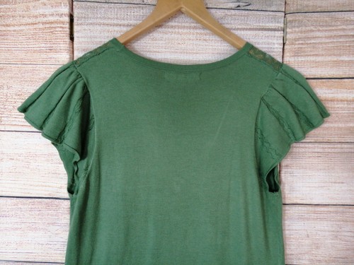 Next Womens Dress Size 12 Green Short Cap Sleeve V-Neck Stretch Knit A-Line - Picture 9 of 16