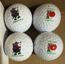 Lot of 4 Vintage Golf Balls - Possum Trot and Yakima Country Club, Mixed Brands
