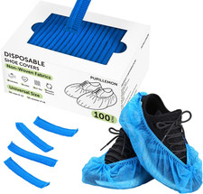 Cubrezapatos 100 piezas desechables antideslizantes transpirables azul talla13