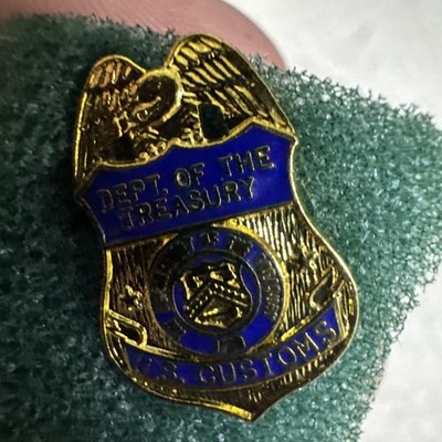 Vintage Pin- US Dept Treasury US Customs Tie Tack 3831