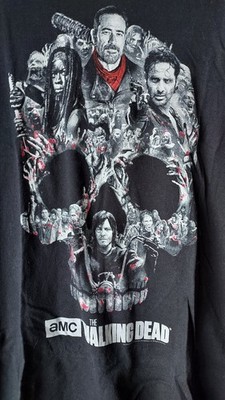 The Walking Dead Negan T Shirt Wide Schwarz 100% Baumwolle 191 Gramm