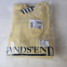 Lands End Size Large Footie Pajamas Little kid Yellow 2 piece New with Tags