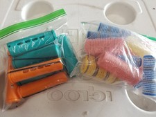 Vintage Style Plastic Hair Rollers Set Assorted Curlers Spring Type  Solid     