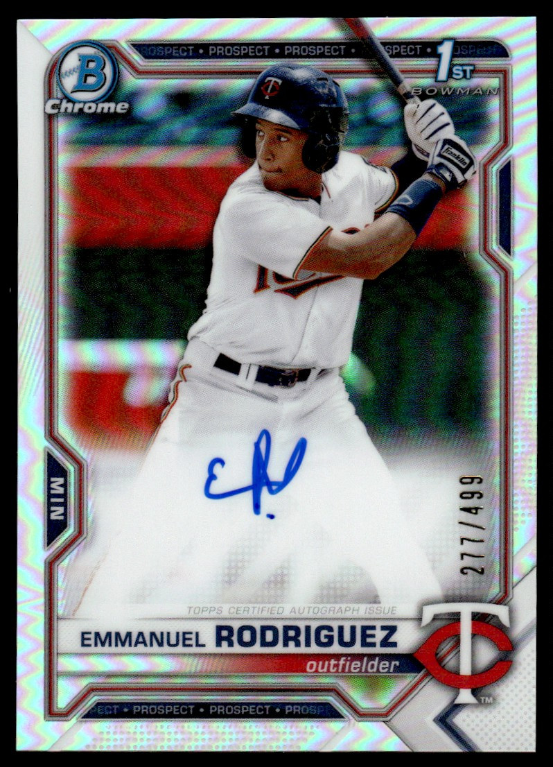 その他 emanuel 2021 Bowman Chrome 1ST Refractor Emmaunuel Rodriguez 277/499