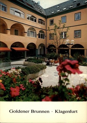 Hotel Goldener Brunnen Klagenfurt Austria vintage postcard k961