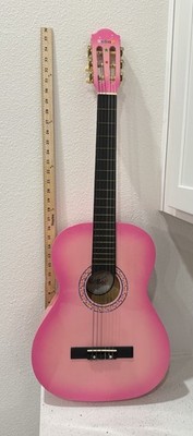 Beginner Guitar Kids 36  Pink Acoustic Guitar Used Read