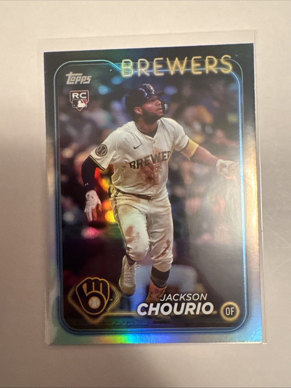 2024 Topps Update Series - Jackson Chourio #US240 Rainbow Foil (RC)