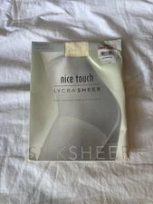 Nice Touch Lycra Sheer Leg Reinforced Toe Regular Panty Color Pearl Size B ￼