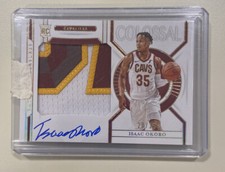 2020 Panini National Treasures Colossal Material /25 Isaac Okoro Rookie Auto 