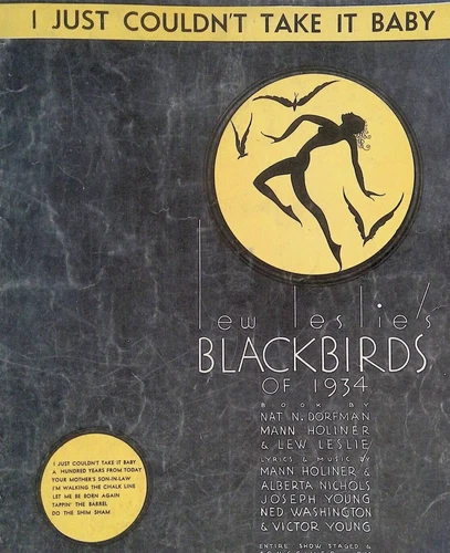 I Just Couldn't Take It Baby Sheet Music Blackbirds Of 1934 Lew Leslie Musical