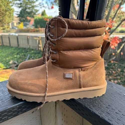 RARE UGG x Stampd Collab Men’s Lace Up Snow Boots in Chestnut (Tan) Size 10 - Bild 4 von 8