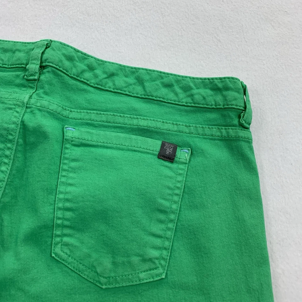 Pantalones de mezclilla para mujer The North Face pierna recta 10 verde brillante liso L Foto 3 de 4