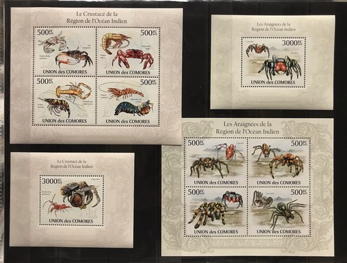 2x Krebse / Fauna / Meereslebewesen - Briefmarken - Komoren - postfrisch** - ZX