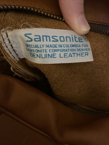 Samsonite Genuine Leather Bag with Adjustable Buckle Shoulder Strap 11 x 11” EUC - Picture 18 of 23