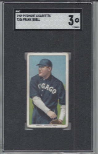 1909 T206 baseball card Frank Isbell Chicago White Sox grade SGC 3 Piedmont - Picture 1 of 2