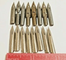 16 FOUNTAIN PEN NIBS INCLUDES 8 BARION PEN CO CHICAGO 49. ESTERBOOK, HUNT & MORE