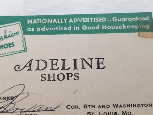 Adeline Shops St. Louis Paris Fashion Shoes Washington Avenue 1930 - Picture 2 of 5