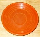 **Vintage Bauer Pottery Ring Ware Radioactive Red  Saucer””