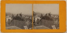 Panorama de Grasse France Photo Stereo Argentique c1900