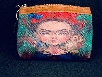 New! with Tag Coin Purse Monedero Frida Kahlo New With Keychain