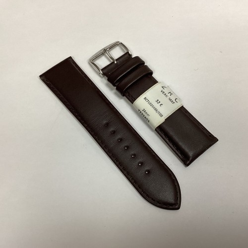 ZRC Bracelet de Montre 20MM - Cuir Veau Etanche Marron Foncé - NEUF