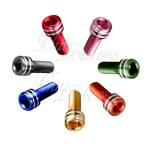 10Pair Water Bottle Cage Anodizing M5 15mm Bolts Screws RED BLACK