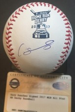GARY SANCHEZ Signed 2017 Home Run Derby Baseball STEINER Coa Rookie Auto Yankees