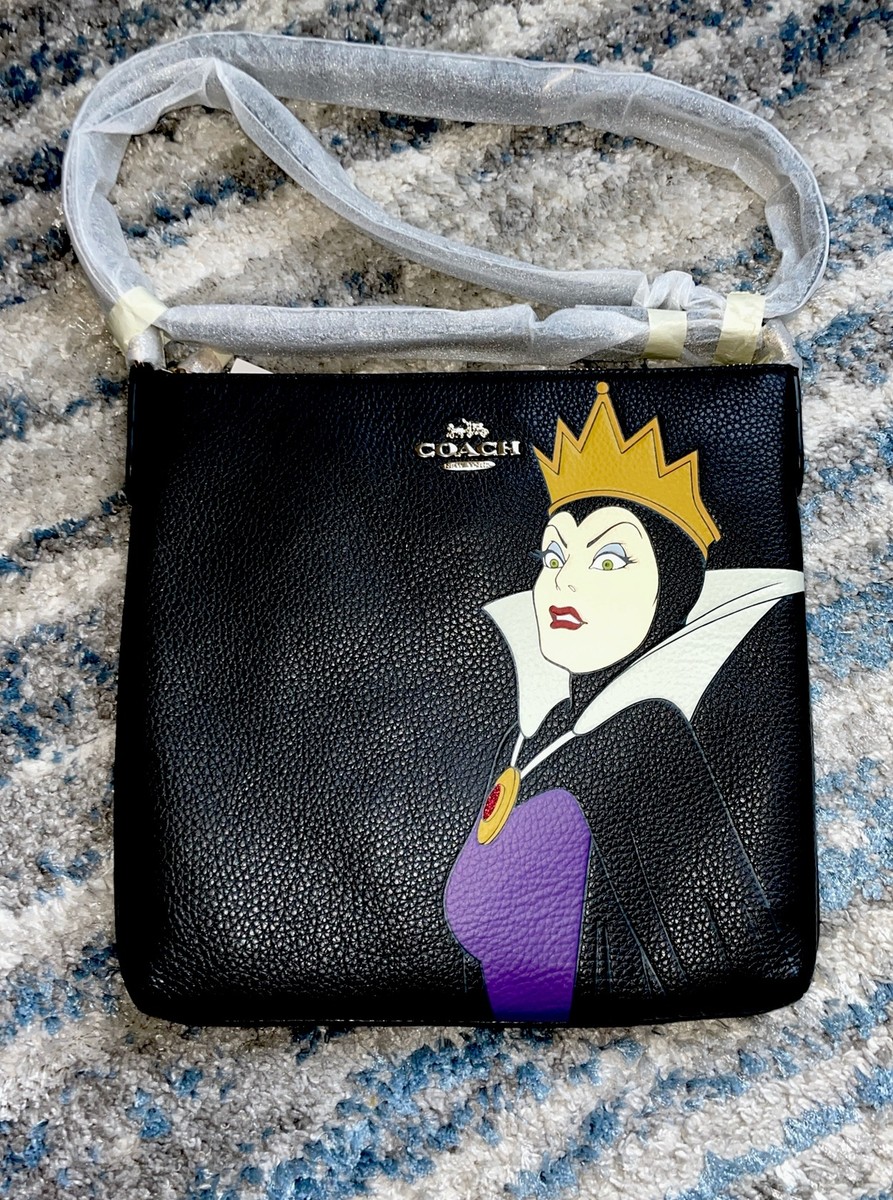 Coach Disney X Coach Rowan File Bag Leather With Evil Queen Motif