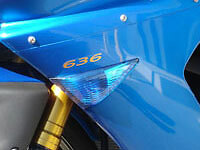 05-12 ZX6R, 06-07 ZX10R, ZX14R Front Turn Signals with Blue Lenses