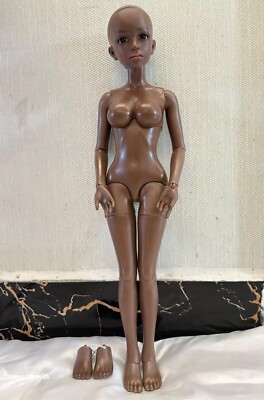 1/4 BJD Doll Resin SD Girl Body JID Benny Brown Skin-Free Face Make UP+Eyes Gift