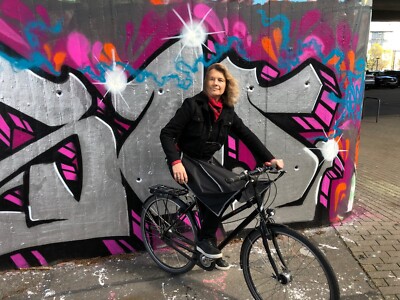 Regenschutz für alle Fahrradfahrer - Drachenhaut schwarz 2-in-1 - Geschenk