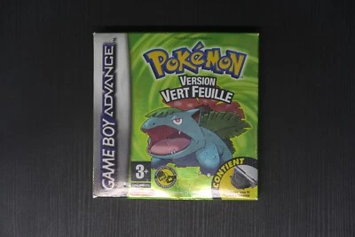 Pokémon Vert Feuille Nintendo Game Boy Advance Sans cale d'origine FAH GameBoy - Photo 1/4