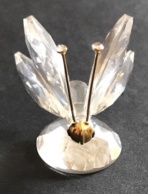 VINTAGE SWAROVSKI SILVER CRYSTAL BUTTERFLY FIGURINE W/ BOX 1990'S