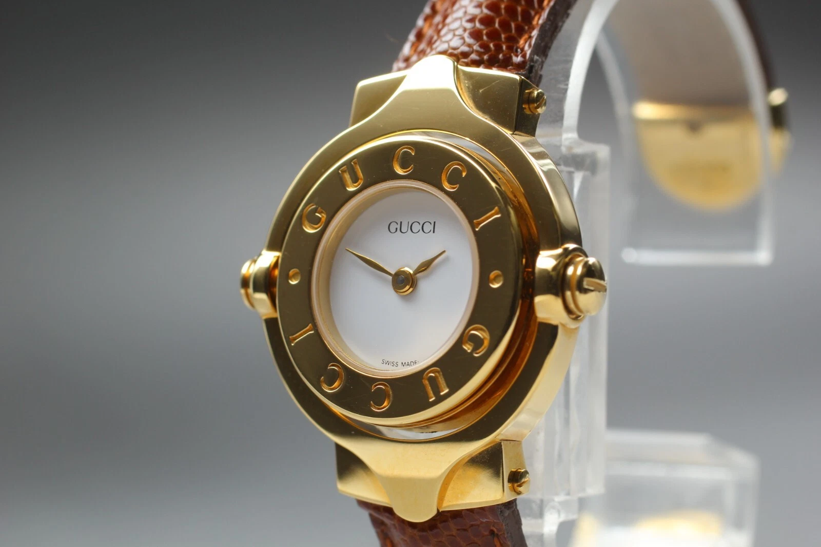 [Quasi Come Nuovo] Orologio Vintage Gucci Bracciale 6600L Oro Quarzo Donna Giappone #2186