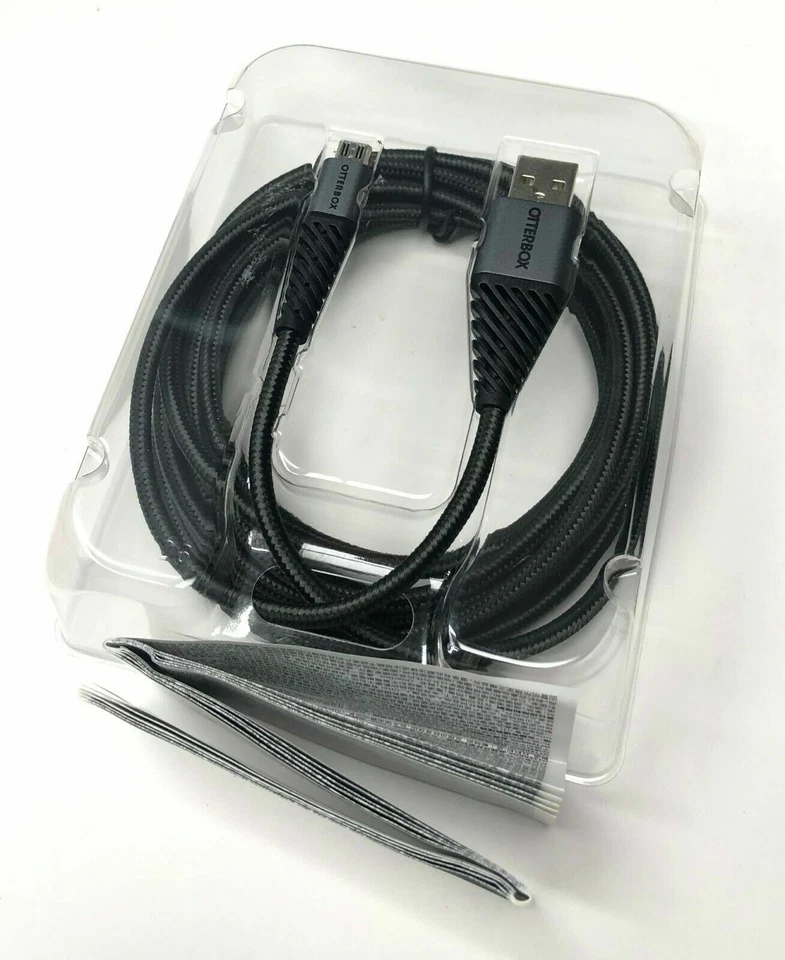 Otterbox Braided Durable Micro-USB Charge & Sync Cable / 3m / Black - Image 4 of 4