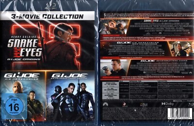 G.I. JOE 1 + 2 und SNAKE EYES  ---  Blu-ray --- 3-Movie Collection --- Neu & OVP
