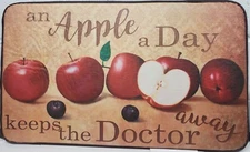 ANTI-FATIGUE FOAM PVC FLOOR MAT(18x30")AN APPLE A DAY KEEPS DOCTOR AWAY,CHEFGEAR