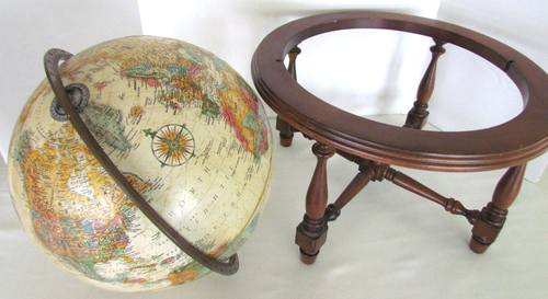VINTAGE REPLOGLE 12" DIAMETER GLOBE WORLD CLASSIC SERIES WITH BASE - Picture 6 of 8