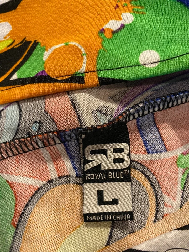 Pulôver RB azul royal vestuário adulto tamanho G colorido vários designs gráficos AOP - Imagem 4 de 4