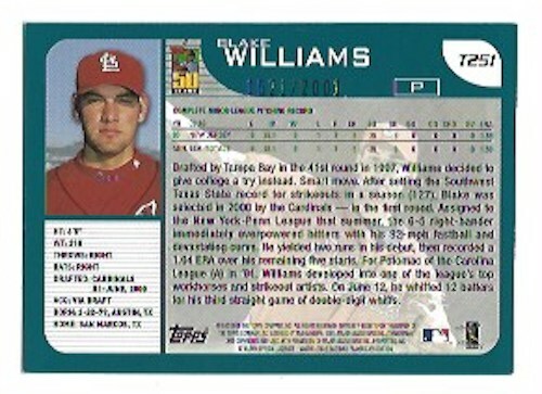 2001 TOPPS TRADED "Gold" Cards: T176 - T265 Pr: XXXX/2001 U PICK - Picture 173 of 191