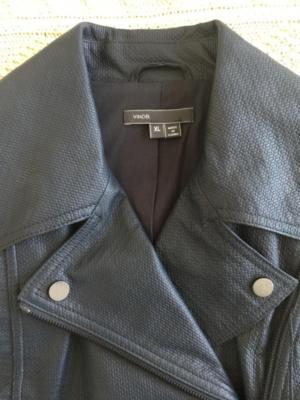 Gilet Moto Homme VINCE Gris - Style Cuir Texturé Sans Manches, Taille XL, Neuf Sans étiquette