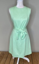 Vintage Paul of California Sleeveless Knee length Belted dress Size S Green D3