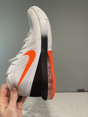 Nike White & Neon Orange Air Max Size 11 Athletic Shoes Lace  display picture 1