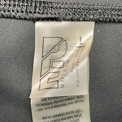 PE Nation Full Toss Leggings Womens Large Black Blue Medium Support Mid Rise - Picture 6 of 12
